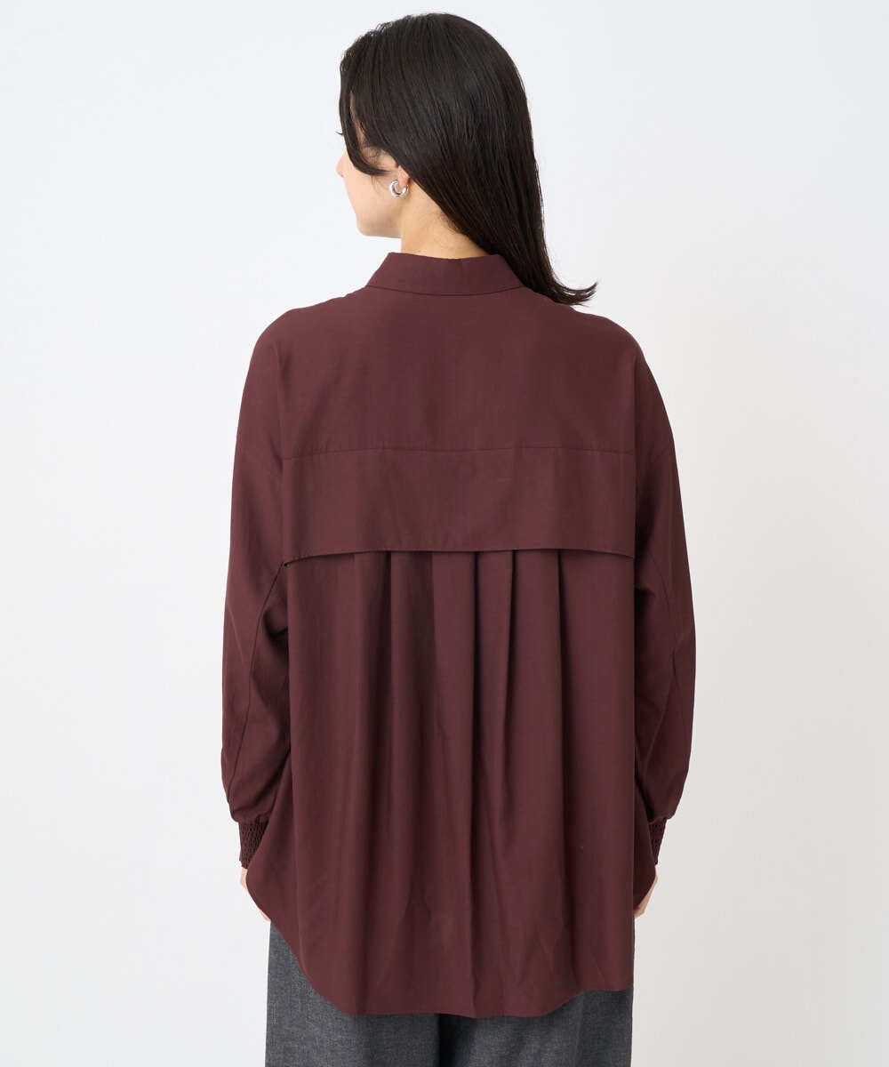 PZBJB45290 GEORGES RECH(ジョルジュ・レッシュ) フリルヨークバックタックブラウス ボルドー