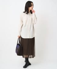 PZBJB45290 GEORGES RECH(ジョルジュ・レッシュ) フリルヨークバックタックブラウス ボルドー