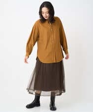 PZBJB45290 GEORGES RECH(ジョルジュ・レッシュ) フリルヨークバックタックブラウス ボルドー
