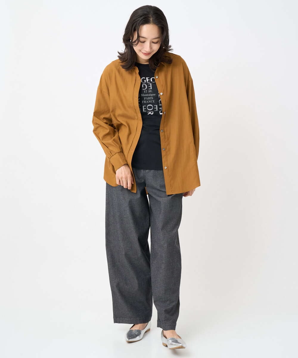 PZBJB45290 GEORGES RECH(ジョルジュ・レッシュ) フリルヨークバックタックブラウス ボルドー