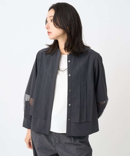 PZBJB46290 GEORGES RECH シアーチュールレイヤードブラウス