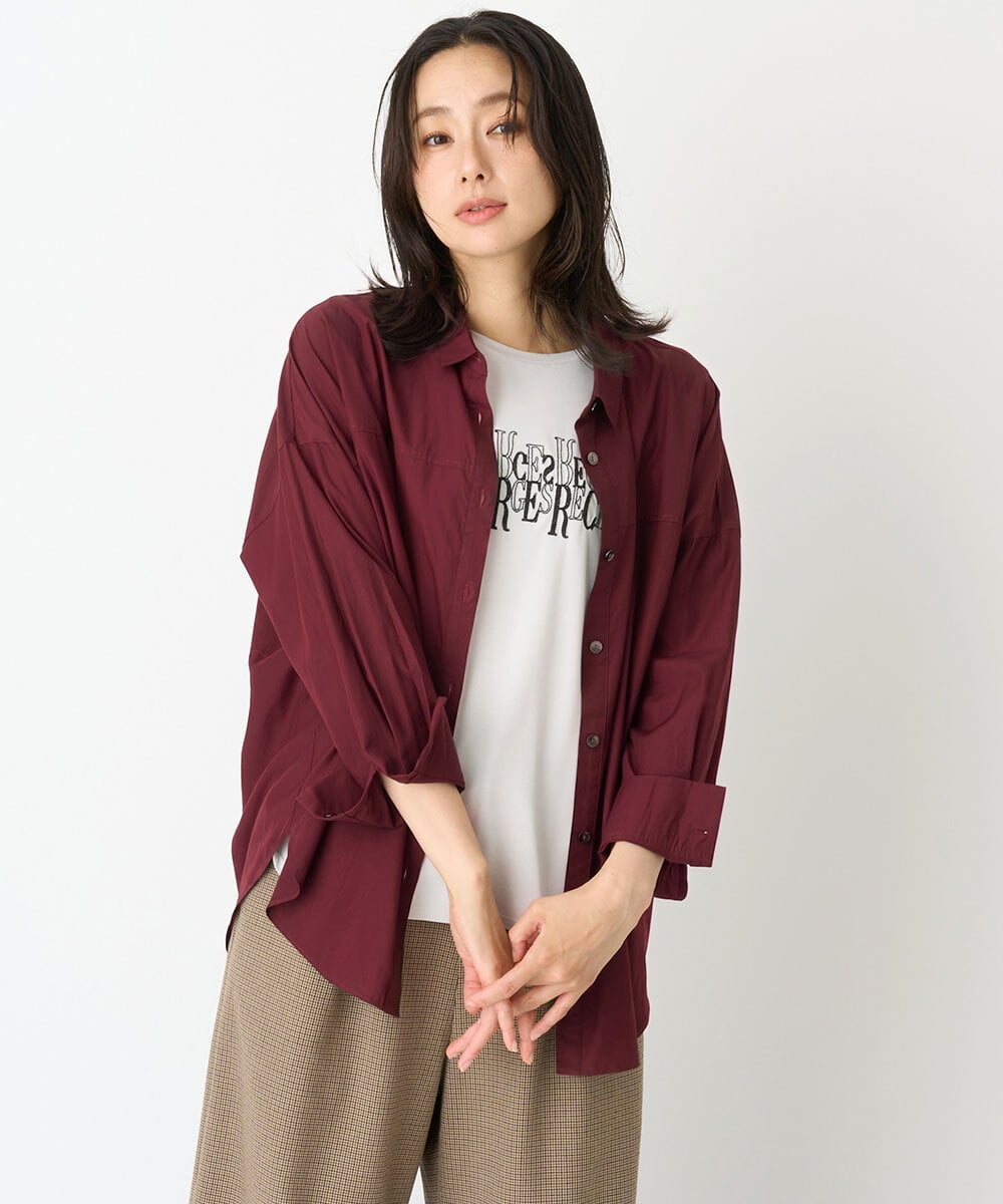 PZBJE24290 GEORGES RECH(ジョルジュ・レッシュ) フィブリルブロードシャツ パープル