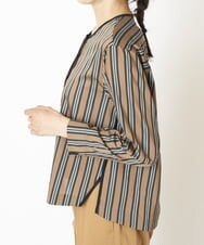 PZBJQ02350 GEORGES RECH(ジョルジュ・レッシュ) 【セットアップ対応】ストライプブラウス グリーン