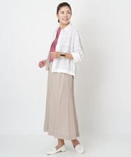 PZBJT34330 GEORGES RECH(ジョルジュ・レッシュ) [接触冷感/速乾]シアーチェック7分袖スラブシャツ ブラック
