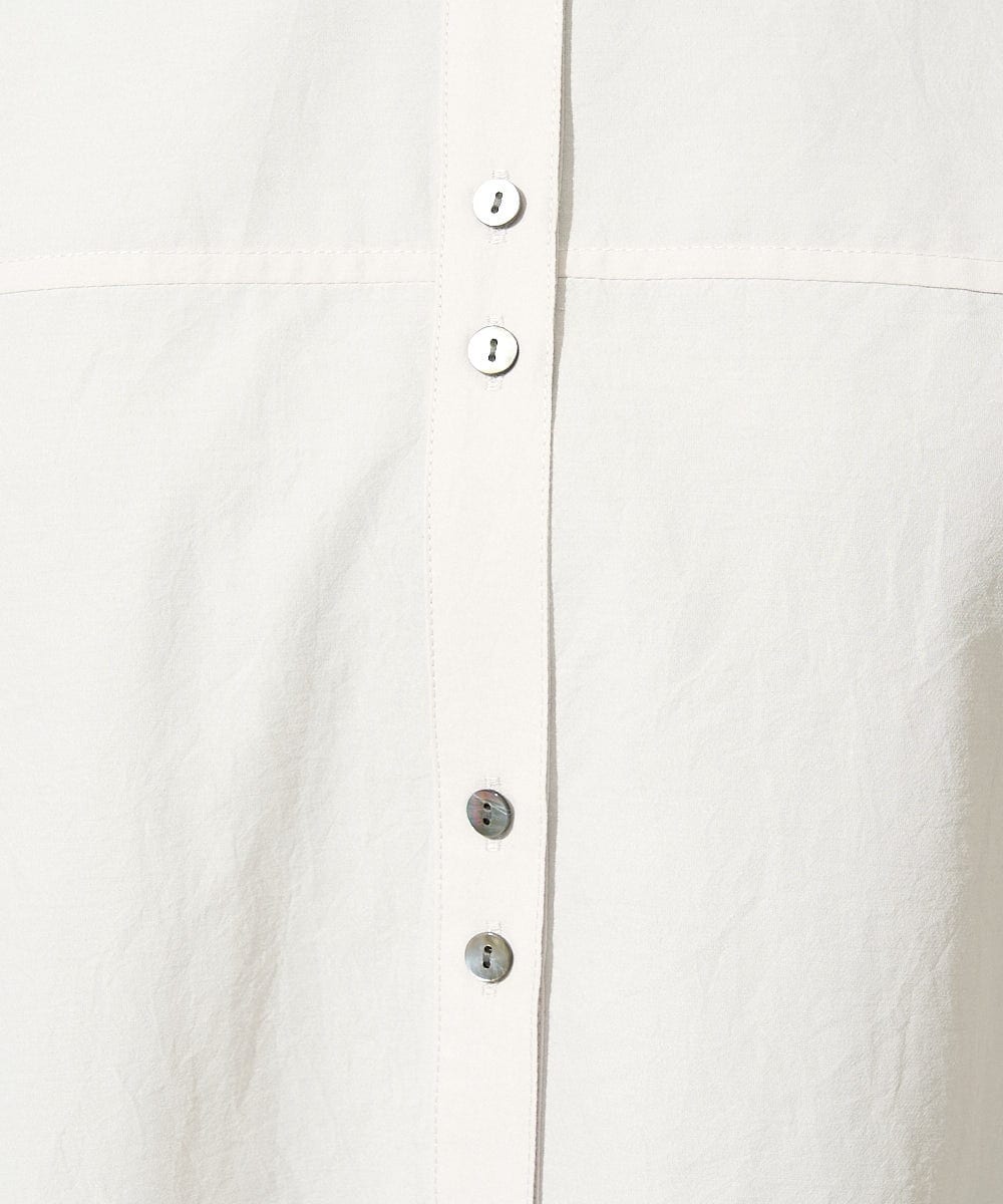 PZBJV08290 GEORGES RECH(ジョルジュ・レッシュ) スパンキーブロードバックプリーツシャツ ライトグレー