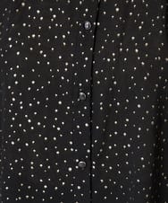 PZBJW52330 GEORGES RECH(ジョルジュ・レッシュ)  [セットアップ対応]ランダムドット箔プリントボウタイブラウス ブラック