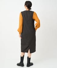PZEAE58390 GEORGES RECH(ジョルジュ・レッシュ) ストライプVネックジャンパースカート ダークグレー