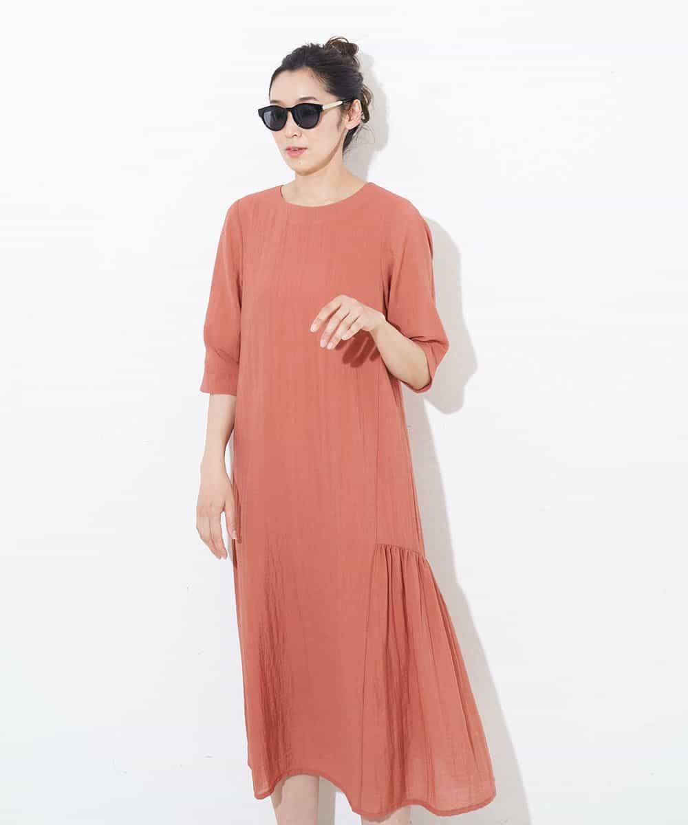 Georges Rech ジョルジュ レッシュ 洗える ギャザー切り替えワンピース イトキンオンラインストア