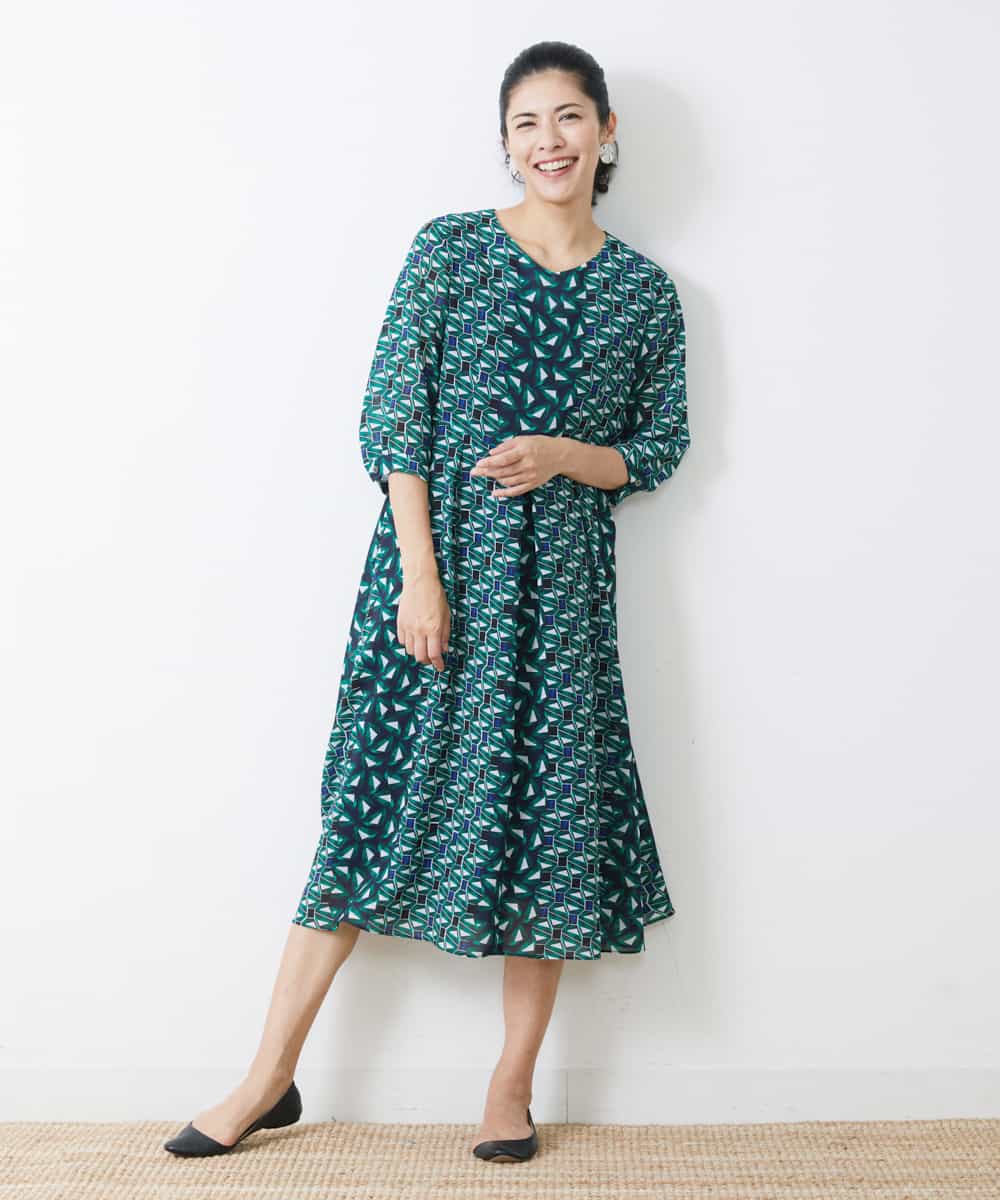 幾何ストレッチシフォンワンピース ワンピース Georges Rech ジョルジュ レッシュ イトキンオンラインストア 幾何ストレッチシフォンワンピース ワンピース Georges Rech ジョルジュ レッシュ イトキンオンラインストア