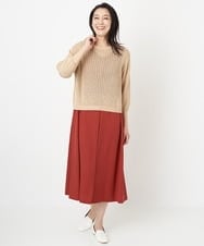 PZEGS22390 GEORGES RECH(ジョルジュ・レッシュ)  [2点セット]ニット＆ノースリーブワンピース レッド