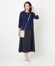 PZEGS22390 GEORGES RECH(ジョルジュ・レッシュ)  [2点セット]ニット＆ノースリーブワンピース ネイビー