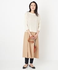 PZEGS22390 GEORGES RECH(ジョルジュ・レッシュ)  [2点セット]ニット＆ノースリーブワンピース ベージュ
