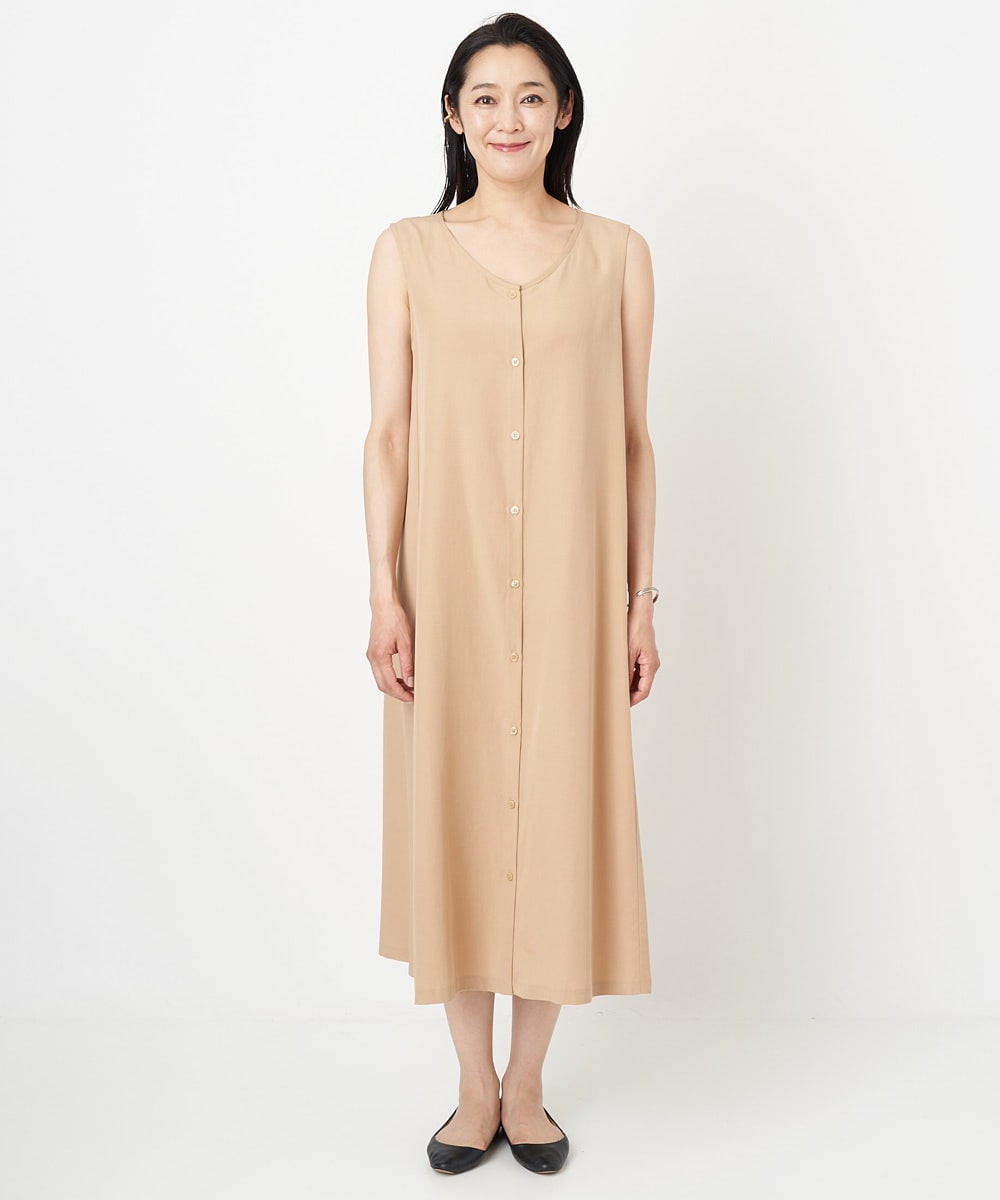 PZEGS22390 GEORGES RECH(ジョルジュ・レッシュ)  [2点セット]ニット＆ノースリーブワンピース ベージュ