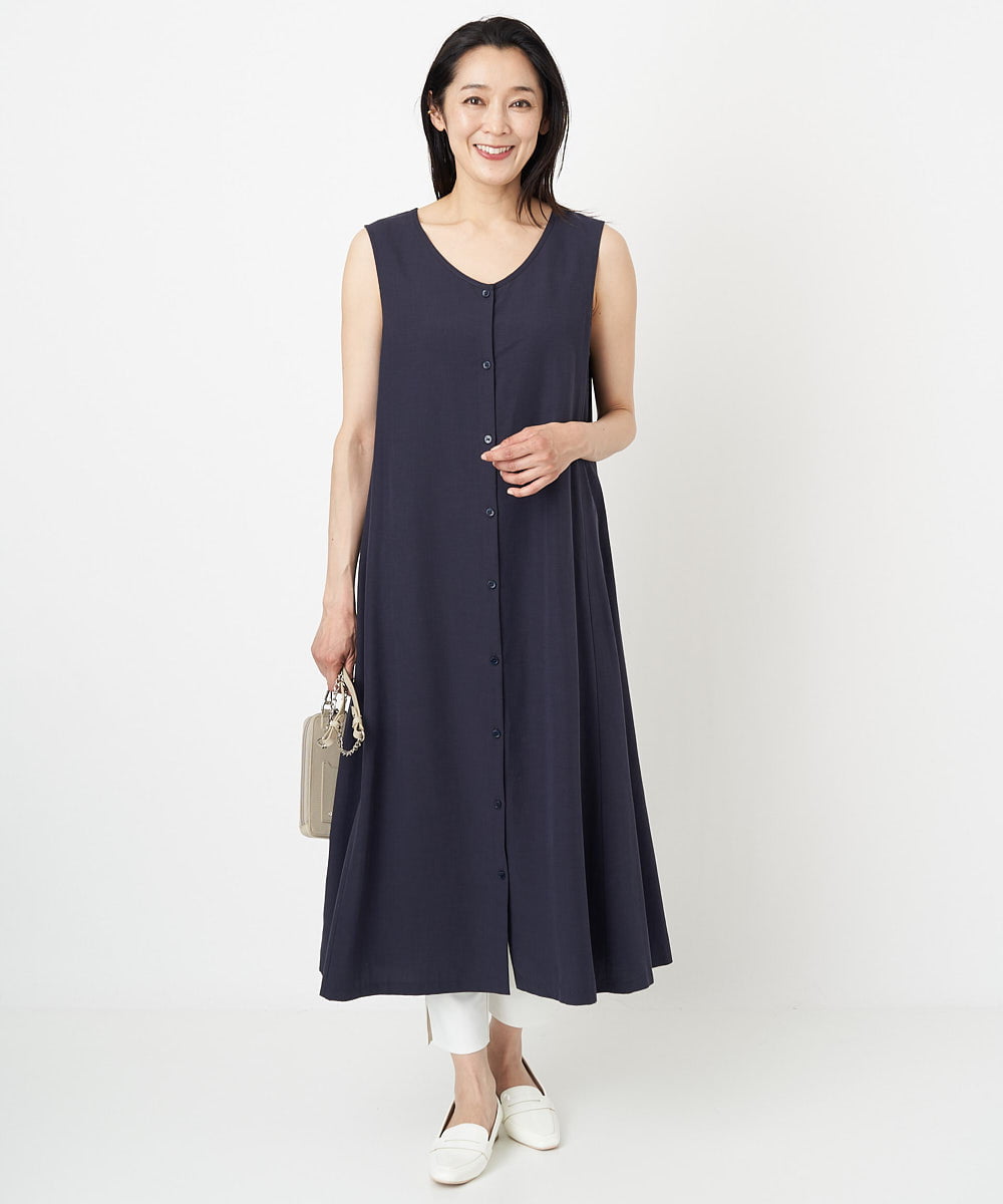 PZEGS22390 GEORGES RECH(ジョルジュ・レッシュ)  [2点セット]ニット＆ノースリーブワンピース ベージュ