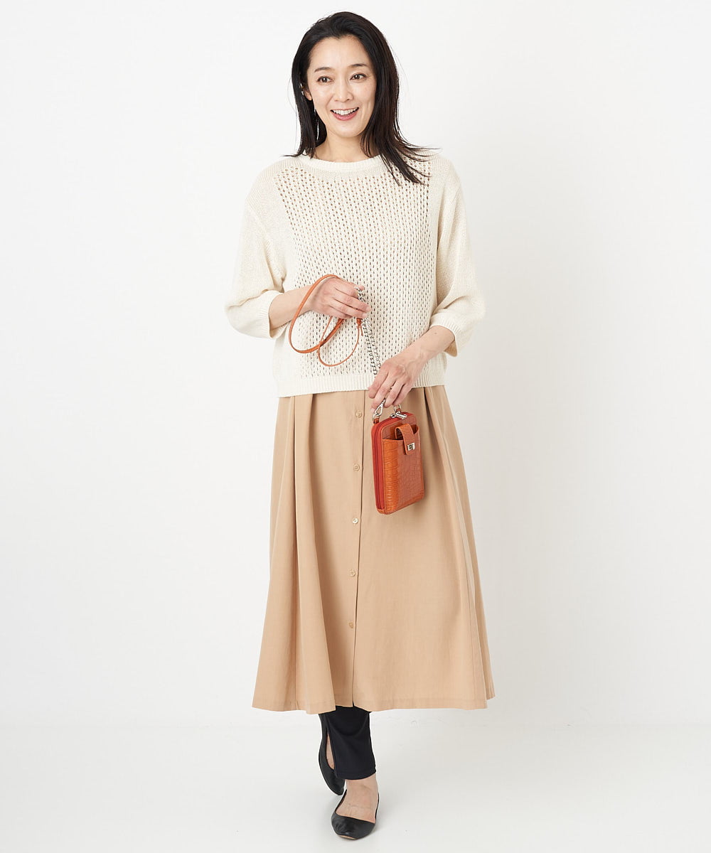 PZEGS22390 GEORGES RECH(ジョルジュ・レッシュ)  [2点セット]ニット＆ノースリーブワンピース ベージュ