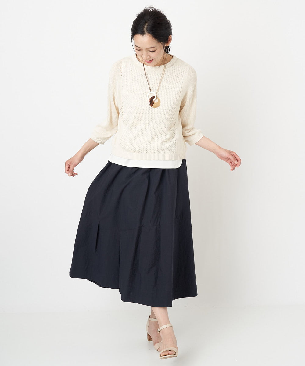 PZEGS22390 GEORGES RECH(ジョルジュ・レッシュ)  [2点セット]ニット＆ノースリーブワンピース ベージュ