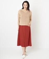 PZEGS22390 GEORGES RECH(ジョルジュ・レッシュ)  [2点セット]ニット＆ノースリーブワンピース ベージュ