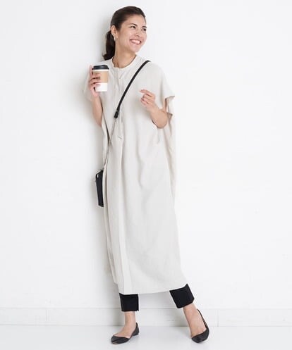 PZEGS35390 GEORGES RECH  [日本製]BIGシルエットドレープワンピース