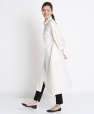 PZEGS36430 GEORGES RECH(ジョルジュ・レッシュ)  [日本製]2WAYスリーブストライプシャツワンピース ライトブルー
