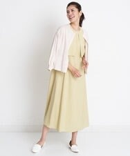 PZEGS37390 GEORGES RECH(ジョルジュ・レッシュ)  [日本製]オーバーヨークワンピース イエロー