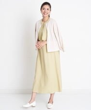 PZEGS37390 GEORGES RECH(ジョルジュ・レッシュ)  [日本製]オーバーヨークワンピース イエロー