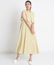 PZEGS37390 GEORGES RECH(ジョルジュ・レッシュ)  [日本製]オーバーヨークワンピース イエロー