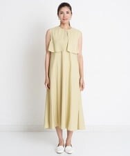 PZEGS37390 GEORGES RECH(ジョルジュ・レッシュ)  [日本製]オーバーヨークワンピース イエロー