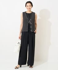PZEGV62390 GEORGES RECH(ジョルジュ・レッシュ) [接触冷感]バックフラシオールインワン ブラック