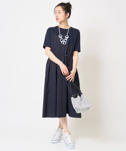 PZEHA55450 GEORGES RECH [接触冷感/吸汗速乾]サッカーシャドーギンガムワンピース
