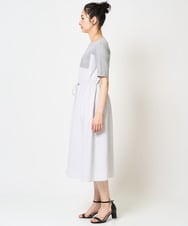 PZEHA55450 GEORGES RECH(ジョルジュ・レッシュ) [接触冷感/吸汗速乾]サッカーシャドーギンガムワンピース ライトグレー