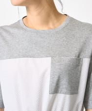 PZEHA55450 GEORGES RECH(ジョルジュ・レッシュ) [接触冷感/吸汗速乾]サッカーシャドーギンガムワンピース ライトグレー
