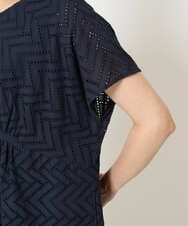 PZEHA56390 GEORGES RECH(ジョルジュ・レッシュ) コットンエンブロイダリーワンピース ネイビー