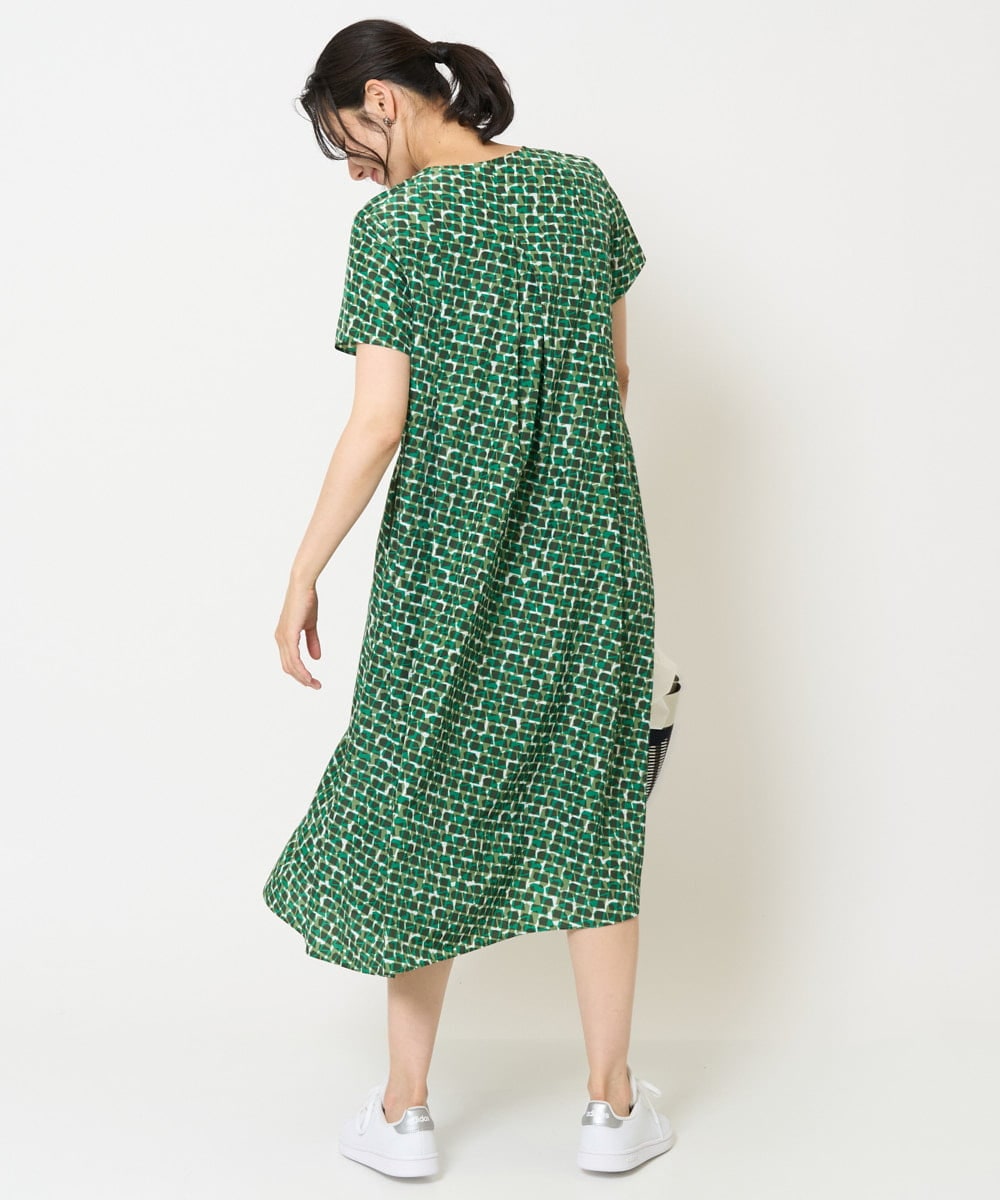 PZEHA57490 GEORGES RECH(ジョルジュ・レッシュ) ジオメトリックワンピース ネイビー