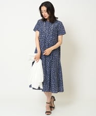 PZEHA57490 GEORGES RECH(ジョルジュ・レッシュ) ジオメトリックワンピース ネイビー