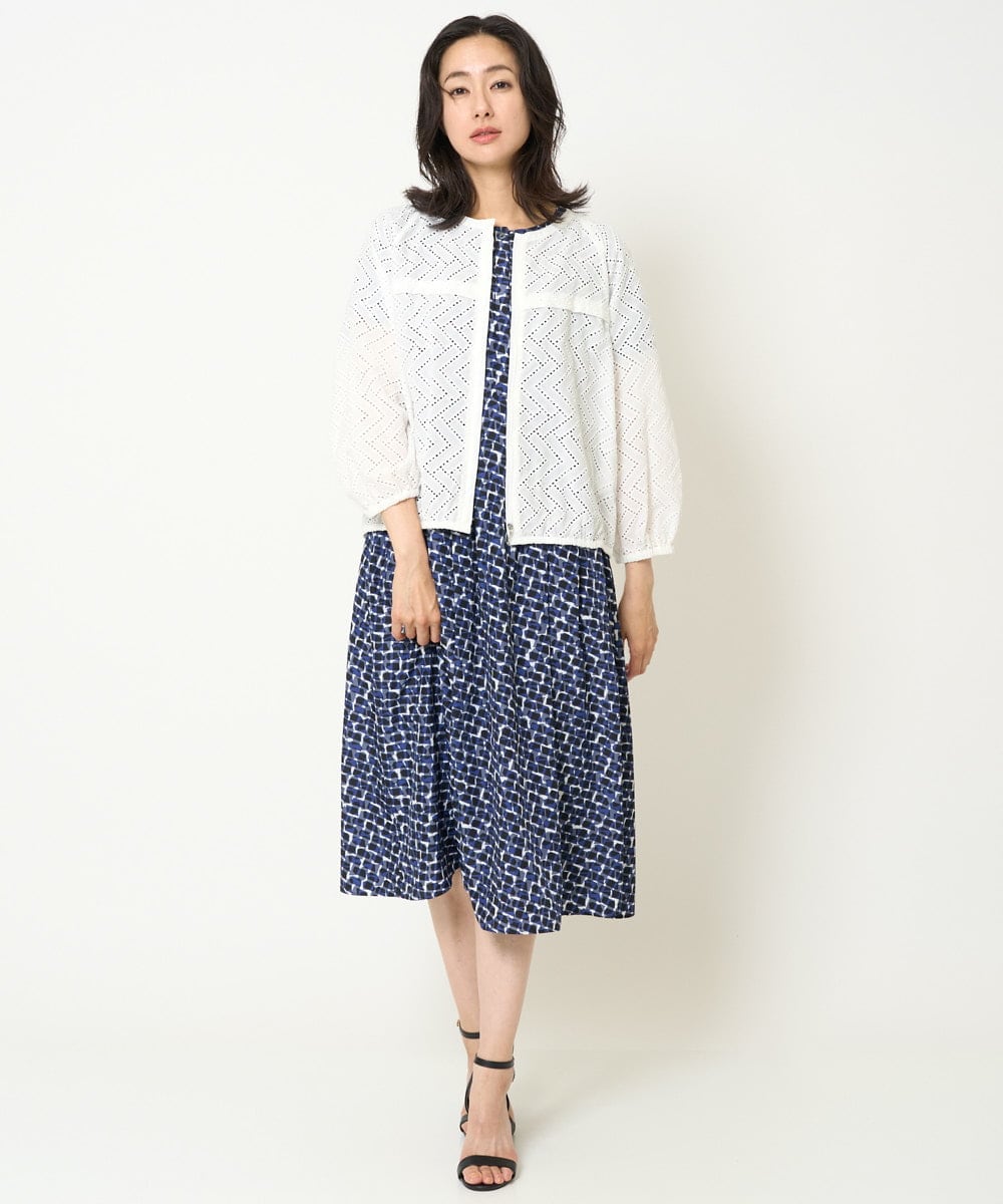 PZEHA57490 GEORGES RECH(ジョルジュ・レッシュ) ジオメトリックワンピース ネイビー