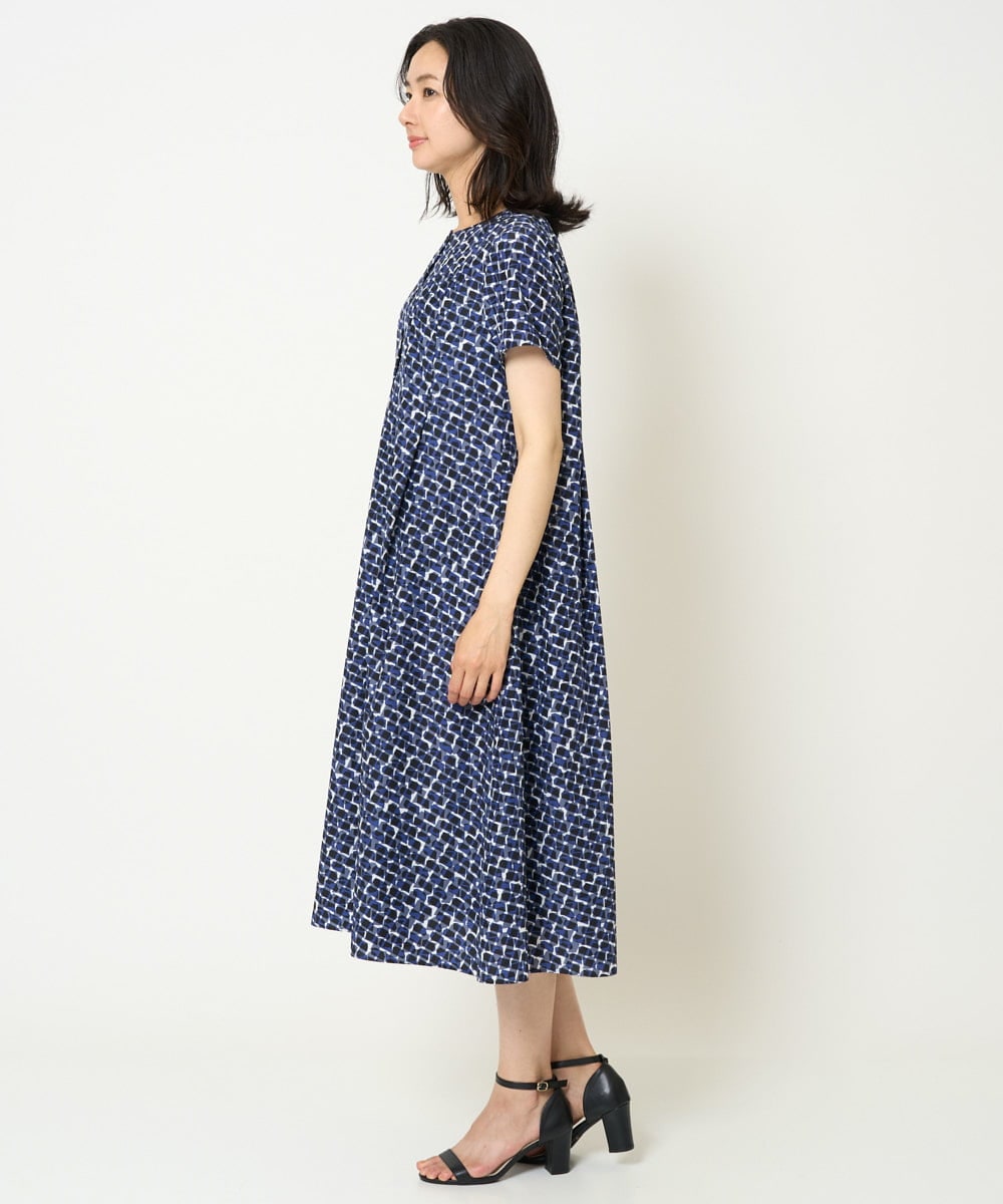 PZEHA57490 GEORGES RECH(ジョルジュ・レッシュ) ジオメトリックワンピース ネイビー