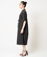 PZEHB05390 GEORGES RECH(ジョルジュ・レッシュ) [撥水加工]撥水タフタシャツワンピース ダークグレー