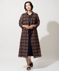 PZEHE63430 GEORGES RECH(ジョルジュ・レッシュ) シアーチェックレイヤードワンピース アイボリー