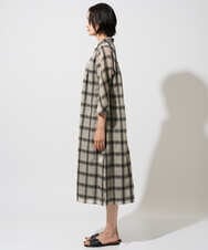 PZEHE63430 GEORGES RECH(ジョルジュ・レッシュ) シアーチェックレイヤードワンピース アイボリー