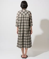 PZEHE63430 GEORGES RECH(ジョルジュ・レッシュ) シアーチェックレイヤードワンピース アイボリー