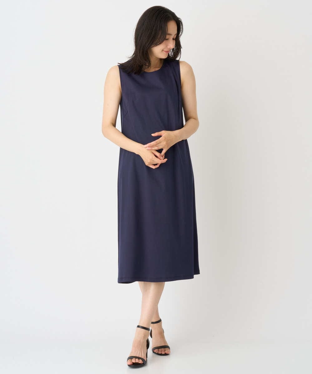 PZEHE63430 GEORGES RECH(ジョルジュ・レッシュ) シアーチェックレイヤードワンピース アイボリー系