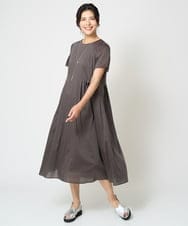 PZEHW05390 GEORGES RECH(ジョルジュ・レッシュ) シアーカールマイヤーワンピース ブルー