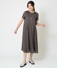 PZEHW05390 GEORGES RECH(ジョルジュ・レッシュ) シアーカールマイヤーワンピース ブルー