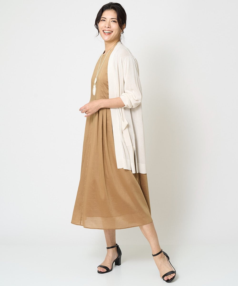 PZEHW05390 GEORGES RECH(ジョルジュ・レッシュ) シアーカールマイヤーワンピース ブルー