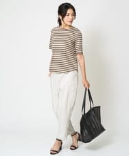 PZEHW17390 GEORGES RECH(ジョルジュ・レッシュ) [2点セット]ジャンパースカート×ボーダーカットソー ブラック系
