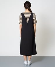 PZEHW17390 GEORGES RECH(ジョルジュ・レッシュ) [2点セット]ジャンパースカート×ボーダーカットソー ブラック系
