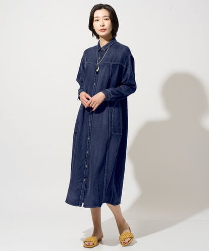 PZEJF08390 GEORGES RECH デニムロングシャツワンピース