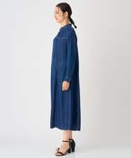 PZEJF08390 GEORGES RECH(ジョルジュ・レッシュ) デニムロングシャツワンピース グレー