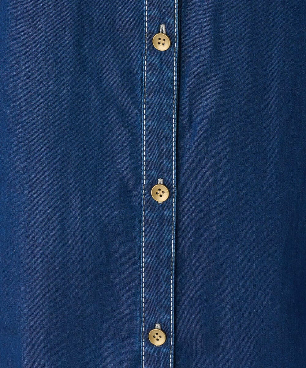 PZEJF08390 GEORGES RECH(ジョルジュ・レッシュ) デニムロングシャツワンピース グレー