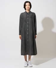 PZEJF08390 GEORGES RECH(ジョルジュ・レッシュ) デニムロングシャツワンピース グレー